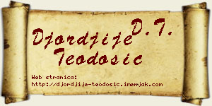 Đorđije Teodosić vizit kartica